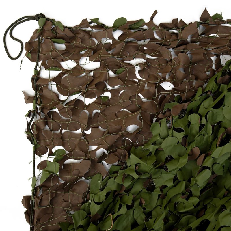 Rideau en filet de camouflage — détail de la matière