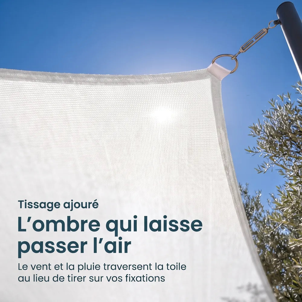 Voile d'ombrage blanche
