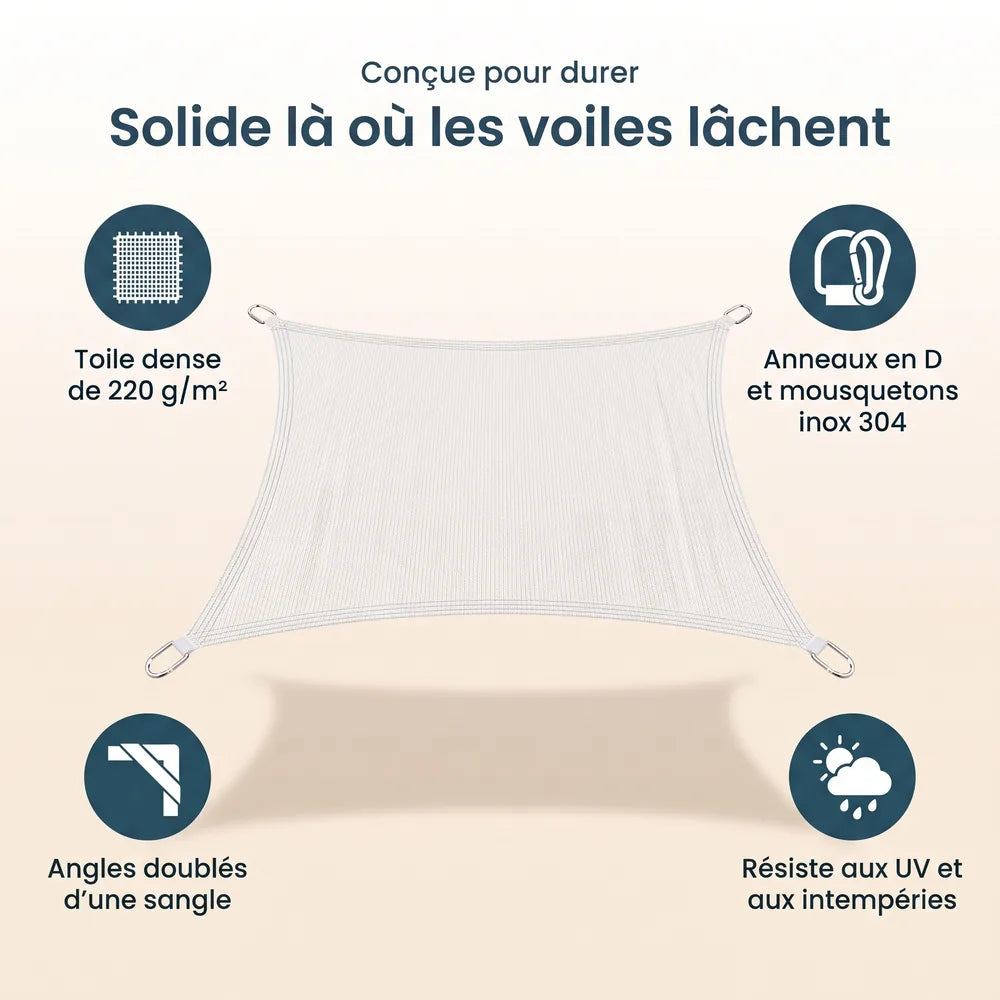 Voile d'ombrage blanche