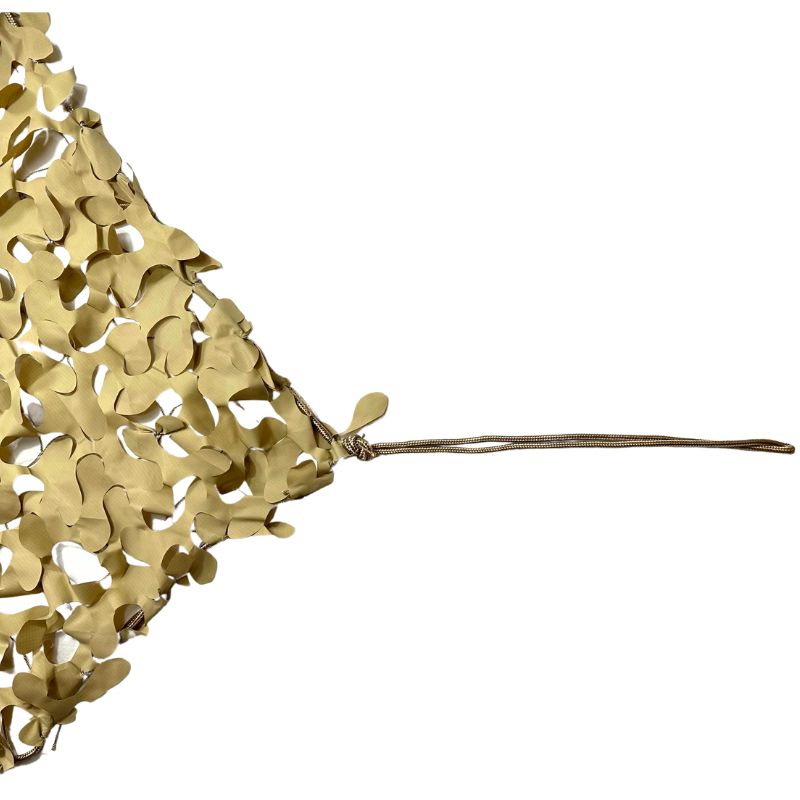 Voile d'ombrage camouflage sable — détail de la matière