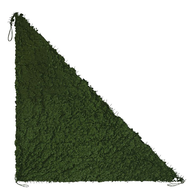 Voile d'ombrage camouflage triangulaire militaire vue de dessous