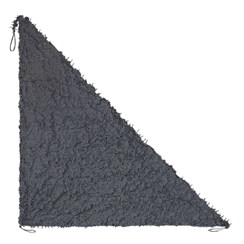 Voile d'ombrage camouflage triangulaire gris — détail de la matière