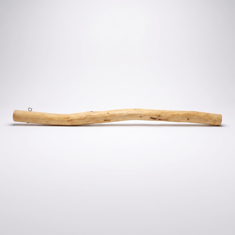 Mât en bois pour voile d'ombrage — détail de la matière