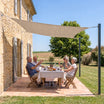 Voile d'ombrage en toile de jute
