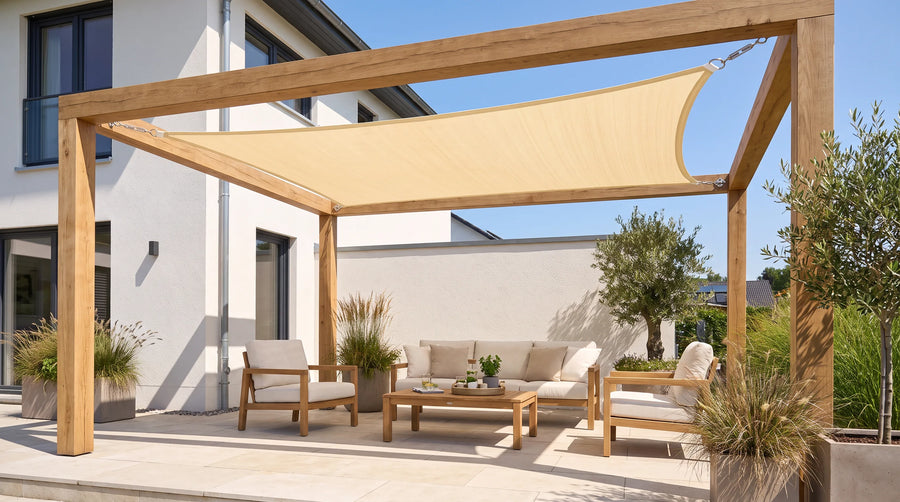 Sur une pergola